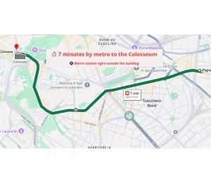 Domvs Clavdia - 7min to Colosseum by Metro, Station under apt, Roma, 6pax, A-C