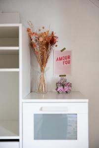 Chambre privée cosy avec espace bureau