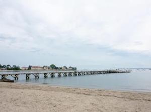 Spacious Coastal Townhome Deck and Parking