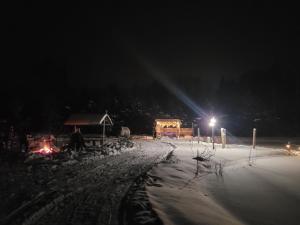 Domki nad stawem w Harszu