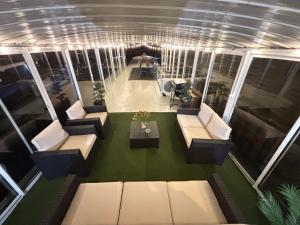 Large barge, unique and atypical, parking