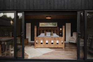 3 x bespoke built cabins with hot tubs, mid Wales