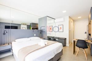 Apartamento business de alto padrão no Go24 com piscina