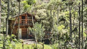 Casa de Madeira com Deque e Cachoeira