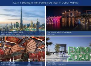 OneBedroom Apartment with Partial Sea view in Dubai Marina - Z1106