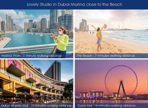 Studio - Dubai Marina - Partial Marina View Z1104