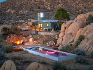 Swim Rock House with Pool & Spa Carved in Massive Boulders
