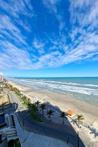 Piscina, Vista Mar & Churrasco em Apartamento Mongaguá