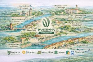 Panorama Apartment Pisa City Center with Tower View