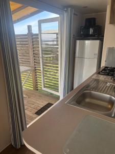 Mobil home familiale vue mer