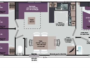 Mobil Home avec Terrasse à Saint-Boil pour 6 personnes - API-1-52-1145
