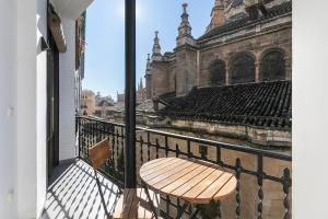 vistas a la catedral en la Gran Via