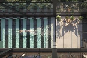 Stylish Riverside Retreat w Heated Pool, Gym & City Views Beside Crown
