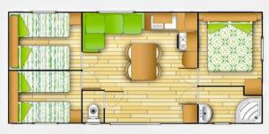 Mobil-home 6 personnes, Comfort XL, 3 chambres