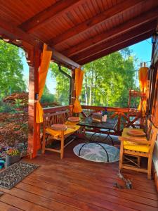 Domek w Karkonoszach Jurta Karkonoska z sauną jacuzzi i balią ogrodową