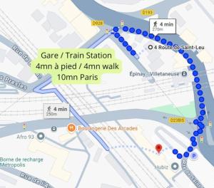 11mn Paris Ligne H - Parking Privé- Souplex - Tout équipé - De 1 à 8 personnes