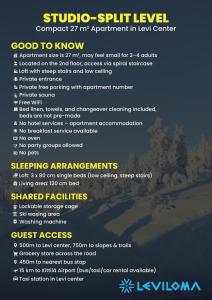 Leviloma - 27m2 C - Levi huoneisto loma-asunto Levistar majoitus - Levi apartment Levistar accommodation