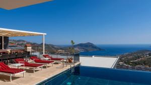 Kalkan 6 bedroom seaview villa with private pool hot tub