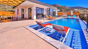 Çayköy 2 bedroom secluded villa with private pool hot tub