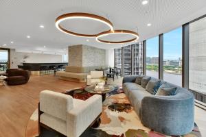 布里斯班 Gorgeous 3BR Apartment with Study overlooking BNE River 单人房 大堂