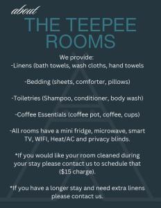 TeePee Room 11-Newly Renovated