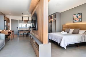 BHaus VN Millennium Faria Lima - Grand Apartment com Varanda e Vista Incrível 26o andar - Academia - Piscina - Lavanderia - Minimercado - Coworking - Portaria 24h - ml26