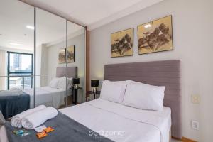 Studio c piscina e churrasq. no prédio - RAQ1609