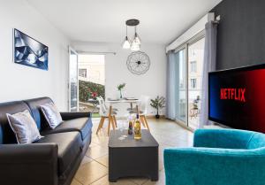 5mn Monaco - Terrasse aperçu mer - Parking - FA