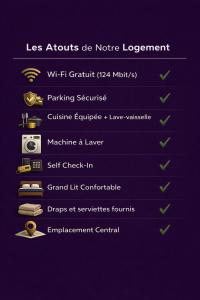 Studio central, parking, lit Queen size par ALP Chartres