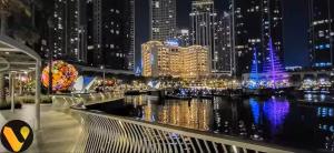 Vogue Vacation Homes, Creek Beach Rosewater Waterfront Living close to Downtown, Burj Khalifa and Dubai mall, Two Bedroom Apartment with Balcony and Vibrant Community View, Private Manmade Beach, Access toAmenities