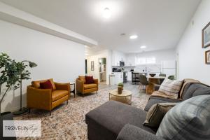Group Retreat near West Edmonton Mall with Hot Tub, 3 Lounges & Fire Table