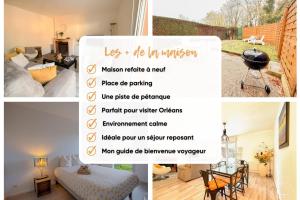 La Brayoise Near Orléans cozy house with garden & pétanque