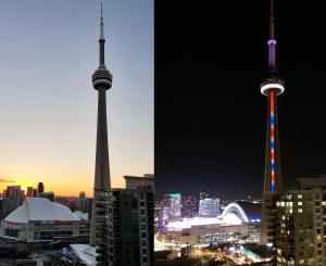 Stunning Lake and CN Tower View with 2BR 2BA Free Parking