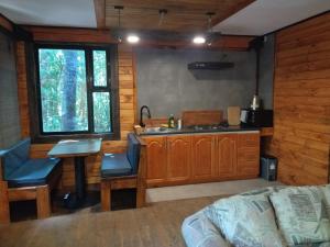 Acogedora y céntrica cabaña con bosque nativo