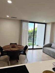 Modern studio in a waterfront building