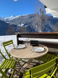 Studio avec terrasse plein sud vu montagne