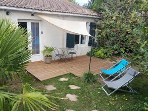 Maison de vacances face plan deau classée