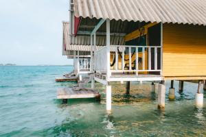 Cabins over the sea on San Blas Islands Wailidub