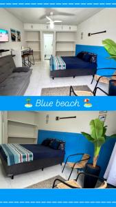 Frente ao mar - Blue Beach - Pé na areia