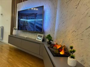 Luxury apartment with a fireplace!