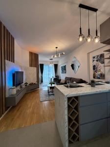 Luxury apartment with a fireplace!