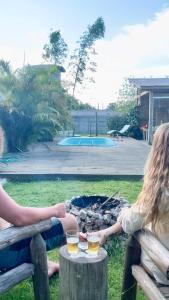 Refúgio dos Ventos-com Piscina e cozinha compartilhada-15min Praia do Rosa