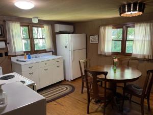 Log Cabin, Historic, wood fireplace
