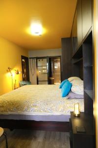 Master Bedroom, En Suite Bathroom, & shared balcony in trendy apartment