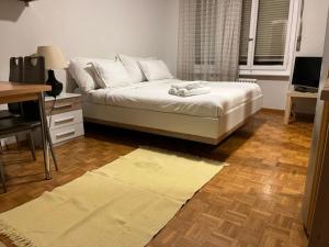 Between the Train station and downtown