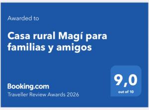 Casa rural Magí para familias y amigos