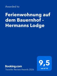 Ferienwohnung auf dem Bauernhof - Hermanns Lodge