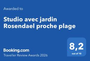 Studio avec jardin Rosendael proche plage