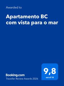 Apartamento BC com vista para o mar