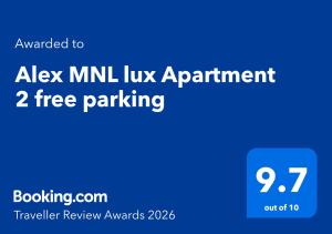 Alex MNL lux Apartment 2 free parking